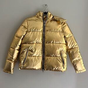 Golden Puffer Coat